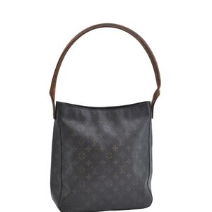 LOUIS VUITTON Looping GM Monogram Canvas Brown Shoulder Handbag
